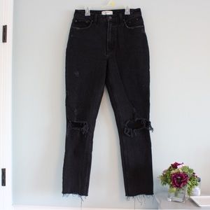 Abercrombie & Fitch Ripped Black Jeans - The Skinny, High Rise, Sz 26